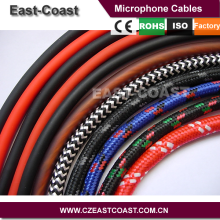 preminum low noise OFC conductor Shield microphone cable pvc with Nylon braid