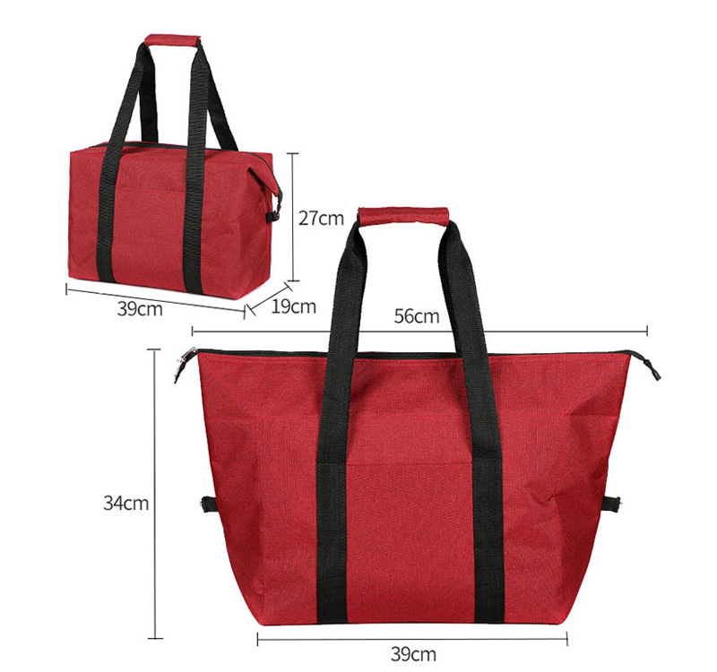 Portable Camping Picnic Lunch Custom Logo Oxford Storage Food Large Shopping Insulated Tote Bag Cooler