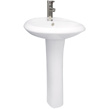 Lavabo de pedestal de cerámica de pie de baño