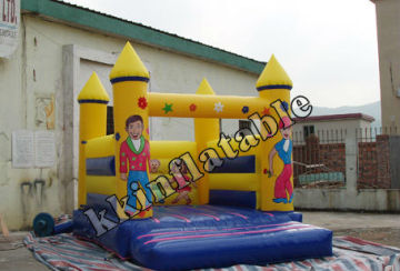 yellow indoor mini bouncy castle, indoor toys inflatable mini bouncer for family party