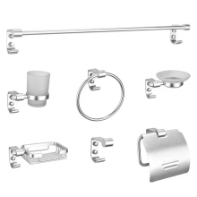 Porte-papier Porte-brosse à dents Porte-serviettes Accessoires de salle de bain Ensemble de quincaillerie de salle de bain en aluminium
