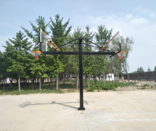 Petrel style fixed single-arm basketball hoops