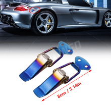 JDM Titanium Blue Bonnet Clip Burnt Blue Lock Clip Kits