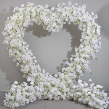 Wholesale 2.4-Meter Heart-Shaped Floral Arrangements for Weddings and Parties