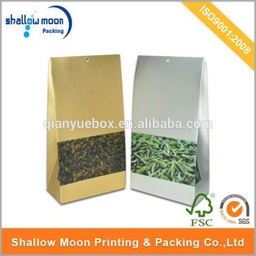 kraft paper bag with window and zipper