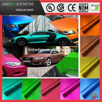 HOT Sales Auto Vinyl Vehicle Decal 1.52*30M Car Wrap Film Pink Gloss Vinyl Wrap