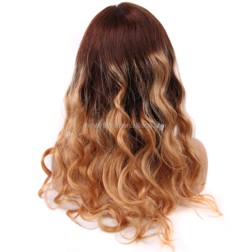 Ombre Lace Front Wig Body Wave Human Hair Wigs Brazilian Remy Hair 13*4 Lace Frontal Wigs Pre-Plucked With Baby Hair For Women