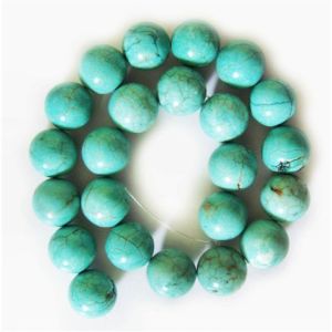 Perles rondes turquoise 18 mm