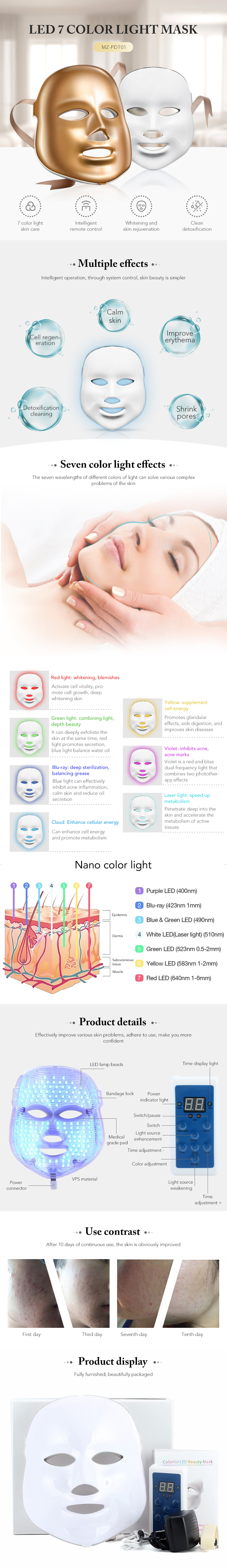 Reduce wrinkles Photon LED Facial Mask