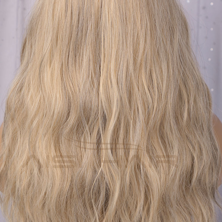 Aisi Hair Top Quality 24 Inch Long Wavy Blonde Swiss Lace Wigs Body Wave Synthetic Lace Frontal Hair Wigs For Black Women