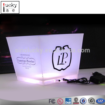 LED Ice Bucket Double RGB Color Layer Square Bar KTV Beer Ice Bucket