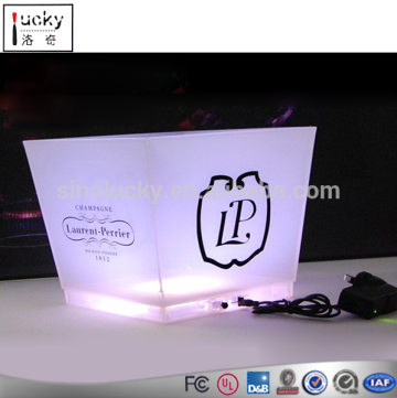 LED Ice Bucket Double RGB Color Layer Square Bar KTV Beer Ice Bucket