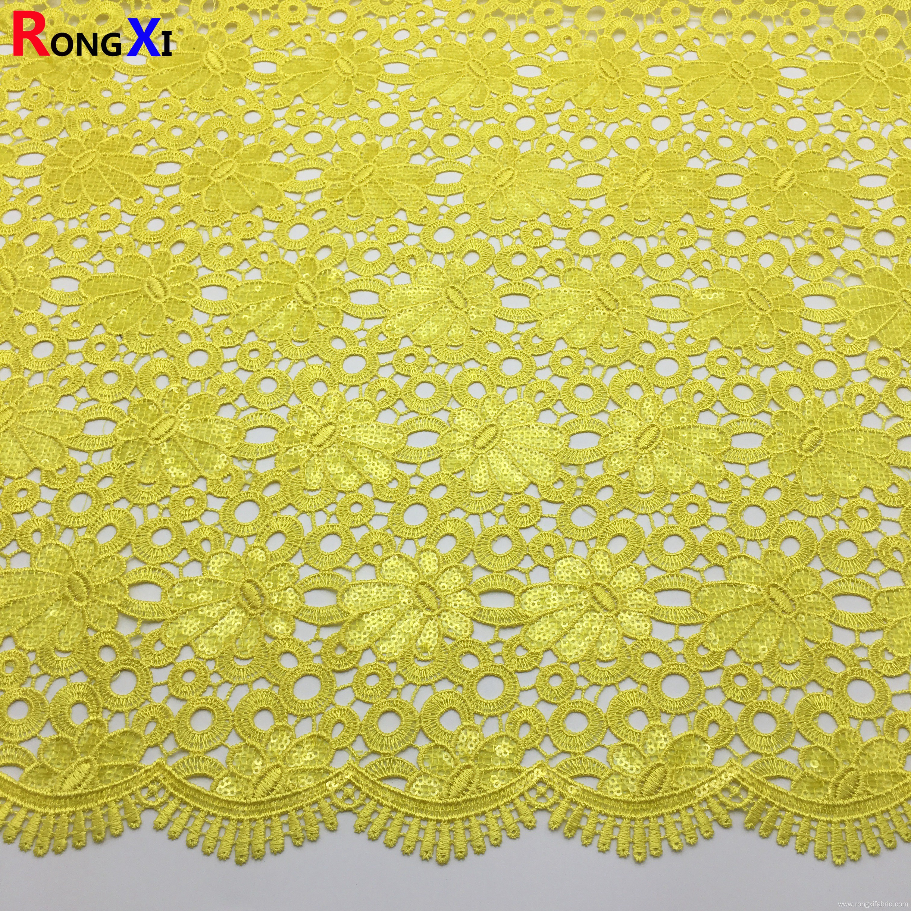 3mm New Design Yellow Sequin Fabric