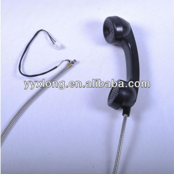 CE certificate analogue telephone handset with armoured cord