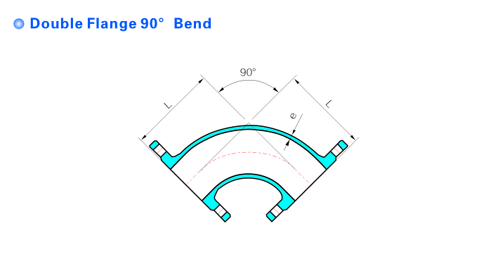 double flange bend DN80-1200 11.25 22.5 30 45 60 90 degree elbow crutches