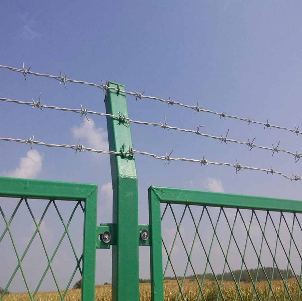 safety barbed wire/decorative galvanized barbed wire fencing