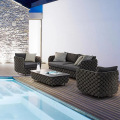 Modern Hotel Garden Courtyard Woven Wovens Buitenbankcombinatie