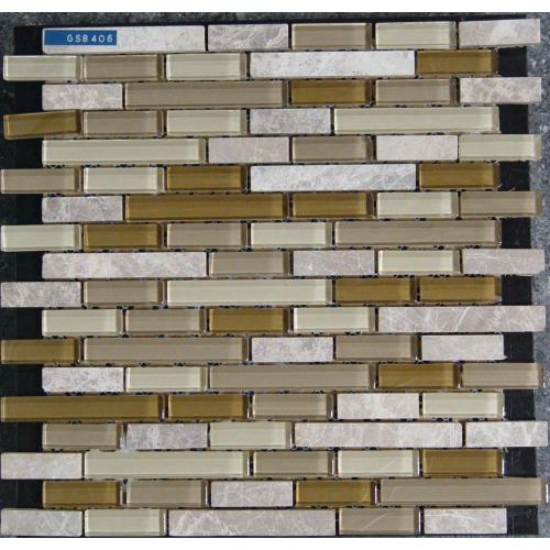 Mattonelle di mosaico misto Materiale di striscia beige