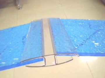 Colorful polycarbonate profile H for polycarbonate sheet