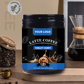 OEM RTS Latte Coffee Bean Flavored Tablet Candy