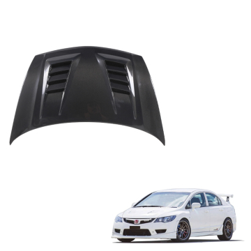 JSA Style Carbon Fiber Front Bonnet Hoods for 2007-2015 3rd Gen Honda Civic Type R FD2
