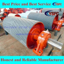 conveyoring herringbone rubber coating belt idler pulley