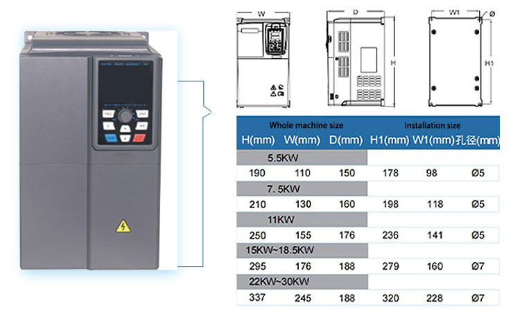 China Vfd Single Phase 220v Inverter 4kw Frequency Converter, High ...