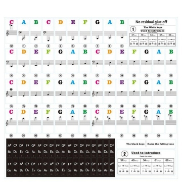 88/61/54/49 Keyboard Sticker Universal Piano Transparent Sticker Keyboard Keyboard Hand Roll Piano Key Sticker