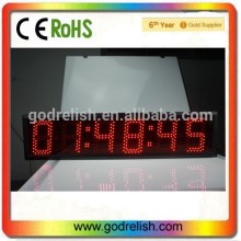 Godrelish 4" Red led digital clock display 6 digits led digital clock wall mounted