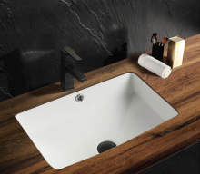 White Ceramic Under Mount Wash Basin for Bathroom Vanity Top - Multiple Sizes Available