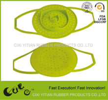 Hot Selling FDA / LFGB Silicone Flat Strainer with Long Handle