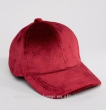 Wholesale 6 Panels Adjustable Velvet Baseball Caps
