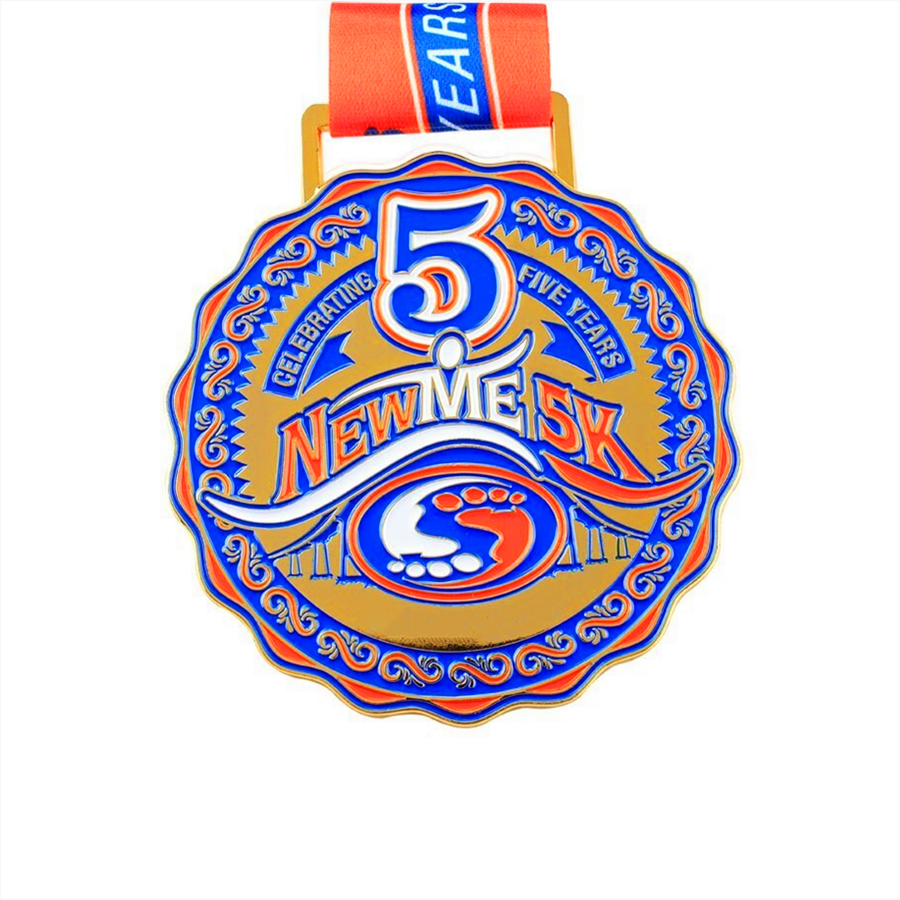 Full color custom enamel celebrating medal