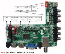 HDMI+AV+YPbPr/YCbCr+VGA +Audio USB Resolution 1980*1020 led tv mainboard support multi media playback