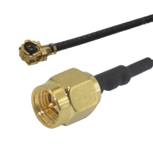 High Performance RF Coaxial Cable IPEX to SMA Male Connector 1.13