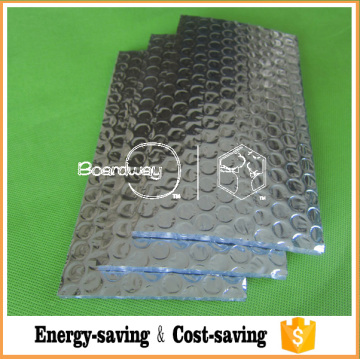 Aluminized reflective foil insulation/air bubble insulation material
