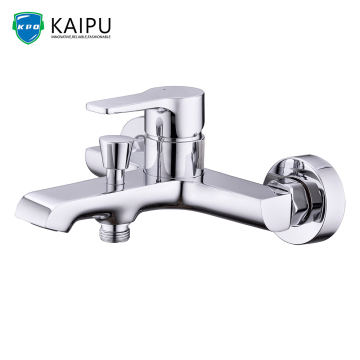 Wall mount waterfall tub faucet