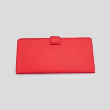 Stylish Red Leather Wallet for Men and Women