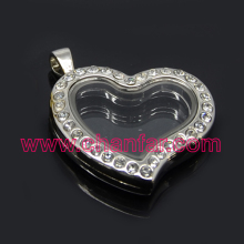Blank Clear glass locket pendant