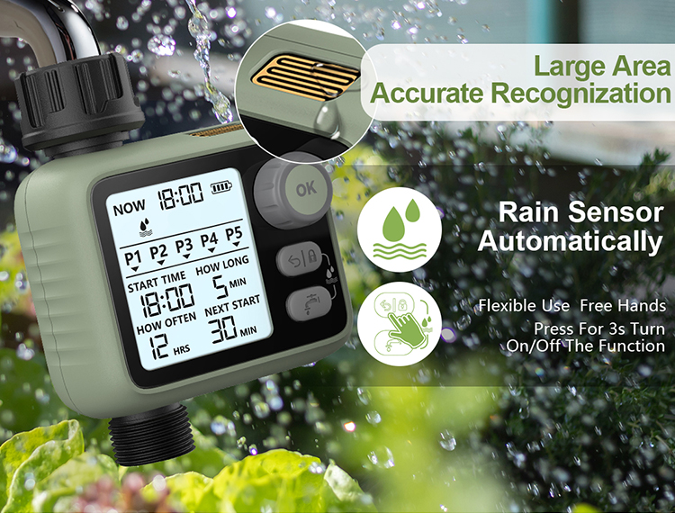 Automatic Backlit LCD Display Digital Smart Irrigation Water Timer Controller System For Outdoor Use