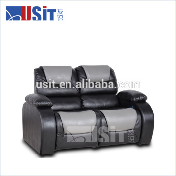 USIT UV851A modern black with greay function leather sofa