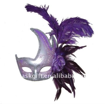 Beautiful purple and sliver glitter Carnival Mask