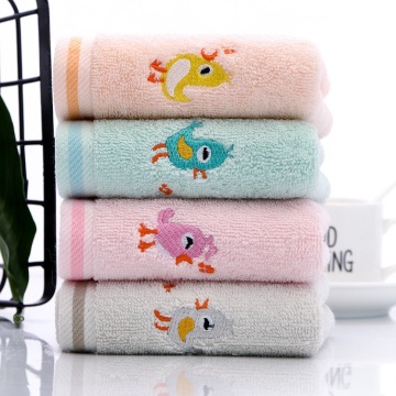 Cartoon embroidery Baby wash face towel handkerchief