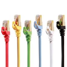 CAT6Aフラットパッチコードシールドネットウィックケーブル