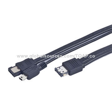 eSATAp to eSATA/Mini USB Y-cable