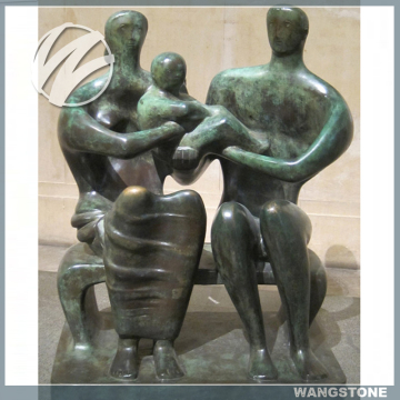 Factory casting family imitation bronze statue