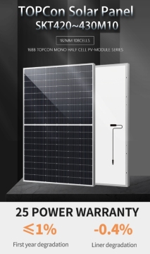 TOPCON glas-glas 16BB 182mm 108cells Half-cut Solar Panels