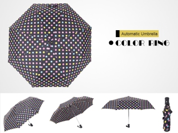 Automatic anti wind Folding Umbrella Women 8 Ribs