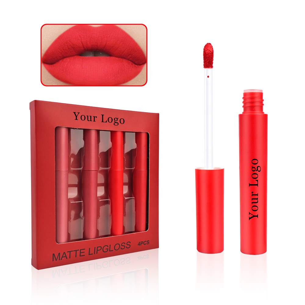 Private Custom Label Lip Gloss Stick Lipgloss Neon Colour Color Matte Red Liquid Orange Lipstick