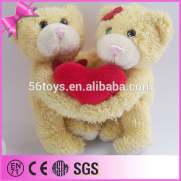 wholesale soft yellow various size stuffed plush bear valentine gift for lover